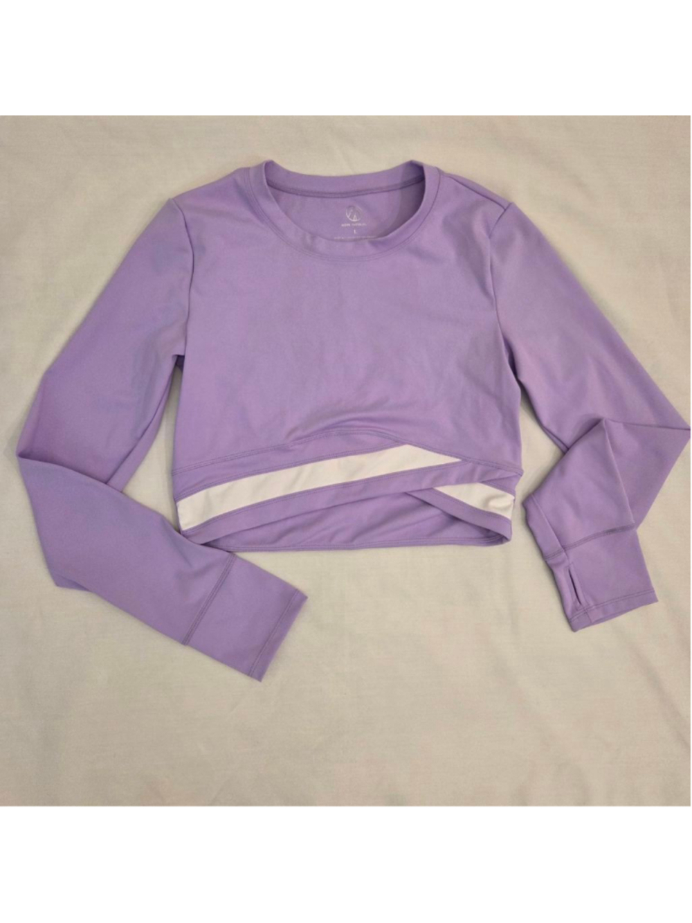 MOVE THEOLOGY Purple Crop Top size large
